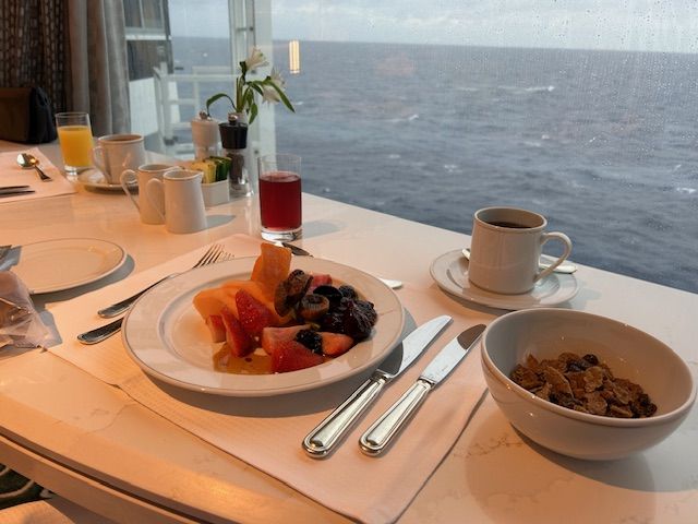 Breakfast with a view.